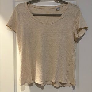 Tommy Bahama Cream Linen Short Sleeve Shirt Women’s Size M